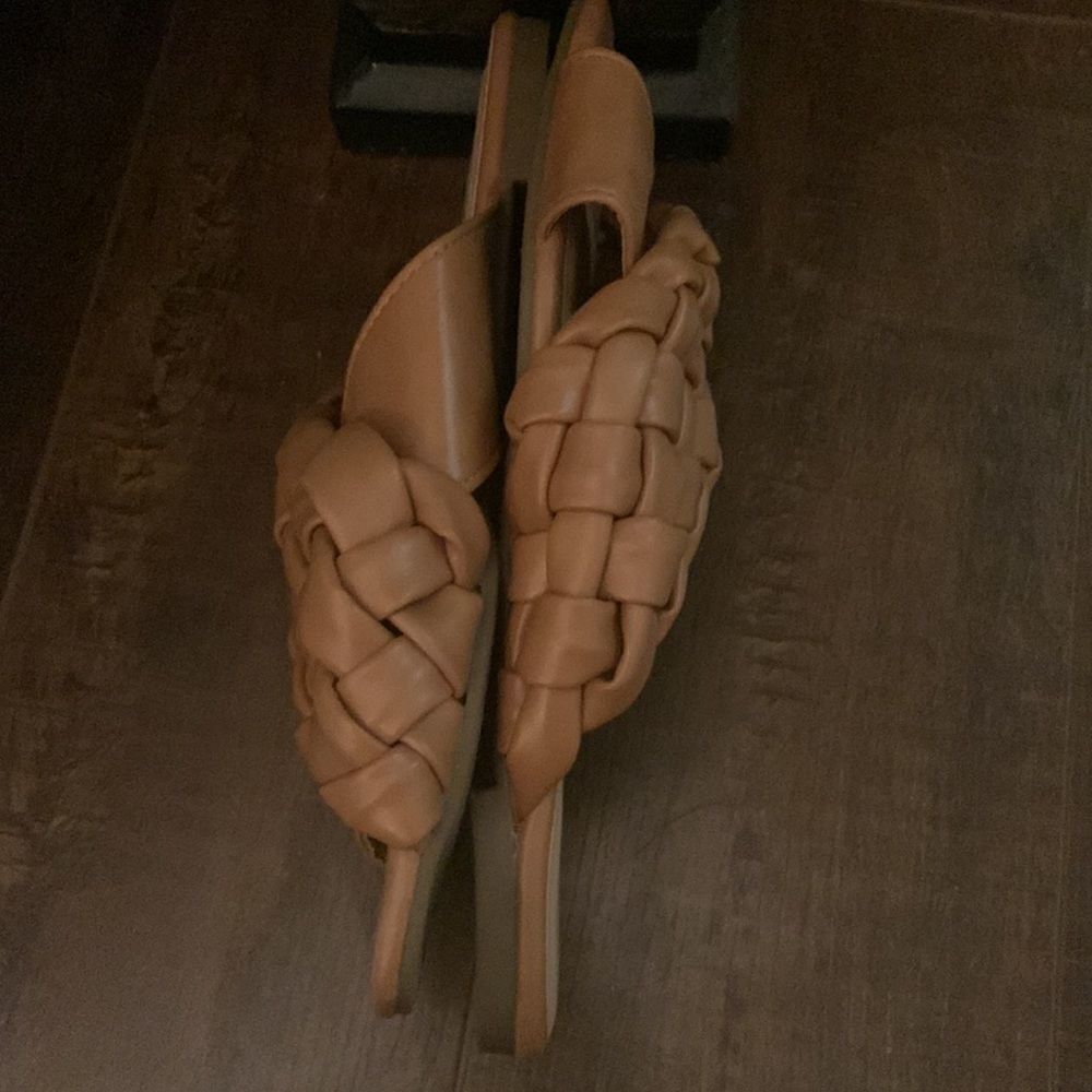 Braided Tan Sandals - Picture 4 of 5